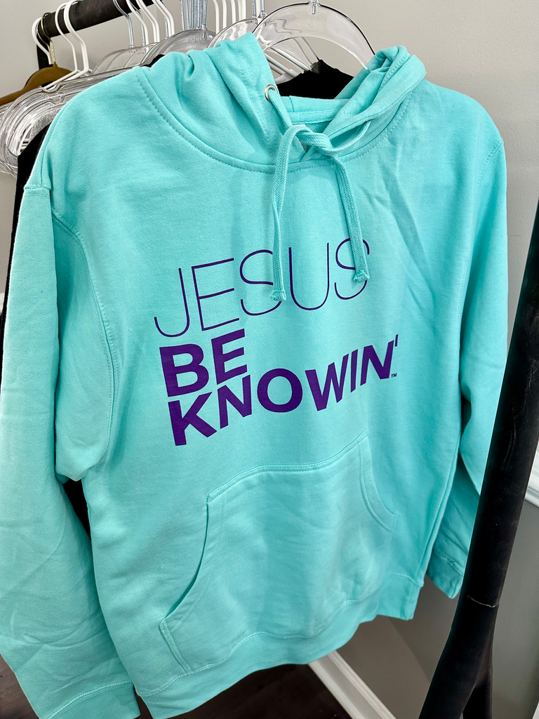 Jesus Be Knowin' | Limited Edition: Teal + Purple Print Hoodie