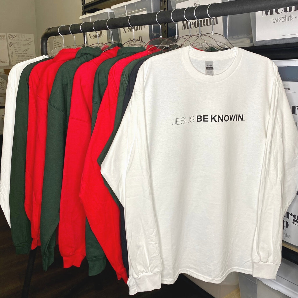 Jesus Be Knowin' | ONE LINER White Long Sleeve Tee