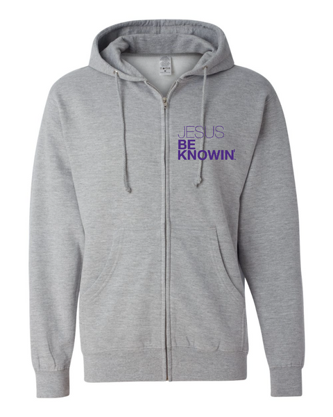 COOTIE　Print Pullover Parka (JESUS) Limited Edition | Jesus Be Knowin' Heather Grey + Purple Print Zip
