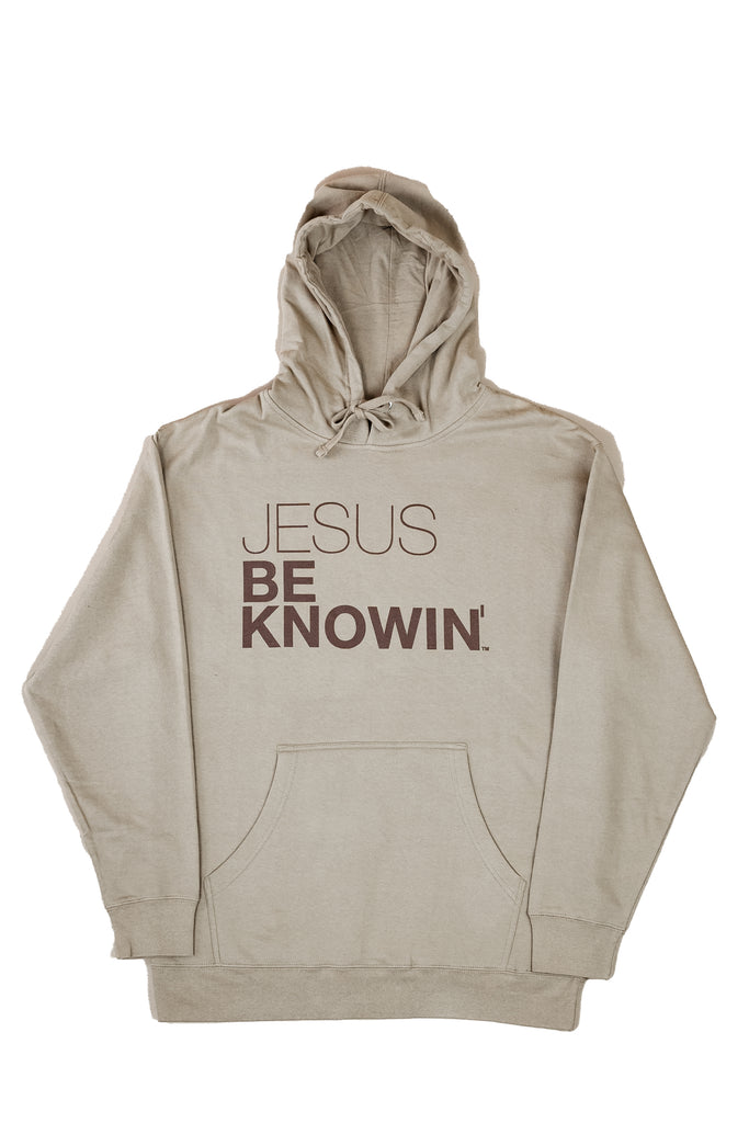 Jesus Be Knowin' | Caramel + Chocolate Brown Print Hoodie